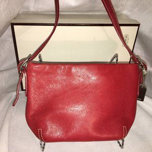 Coach Mini Shoulder Bag - Red Leather
